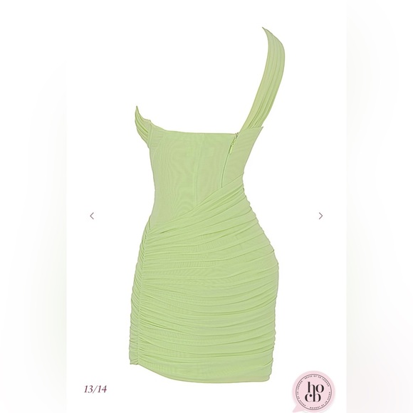 House of CB - ‘CLEMENTINE’ LIME CUT OUT MINI DRESS - Picture 11 of 16